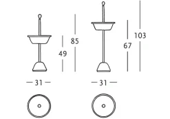 Oggettistica Servofumo in laccato lucido in Offerta Outlet^Zanotta