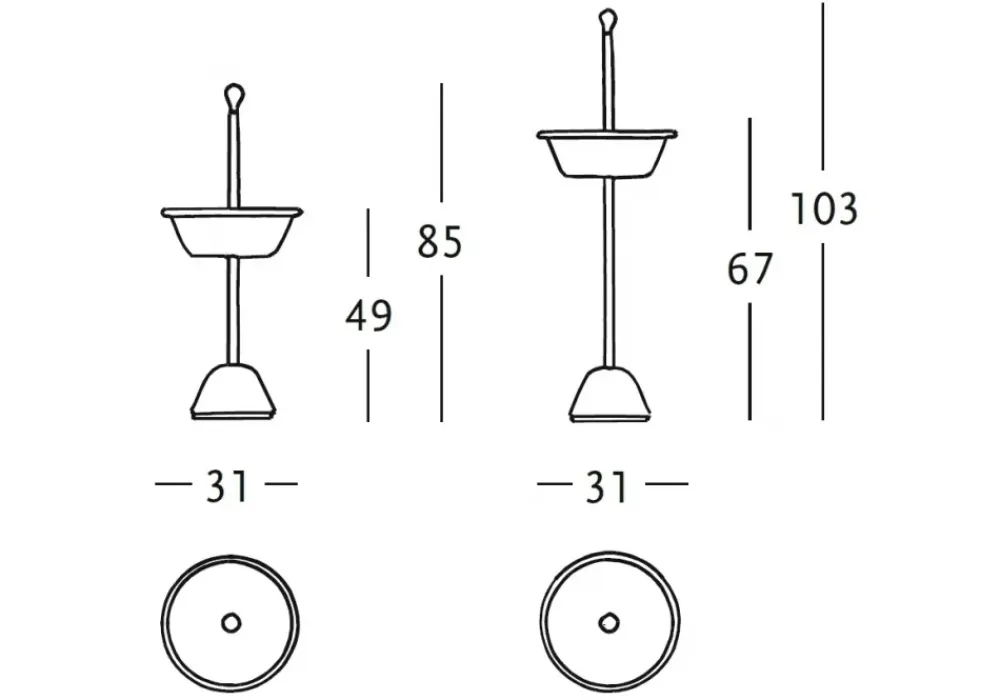 Oggettistica Servofumo in laccato lucido in Offerta Outlet^Zanotta