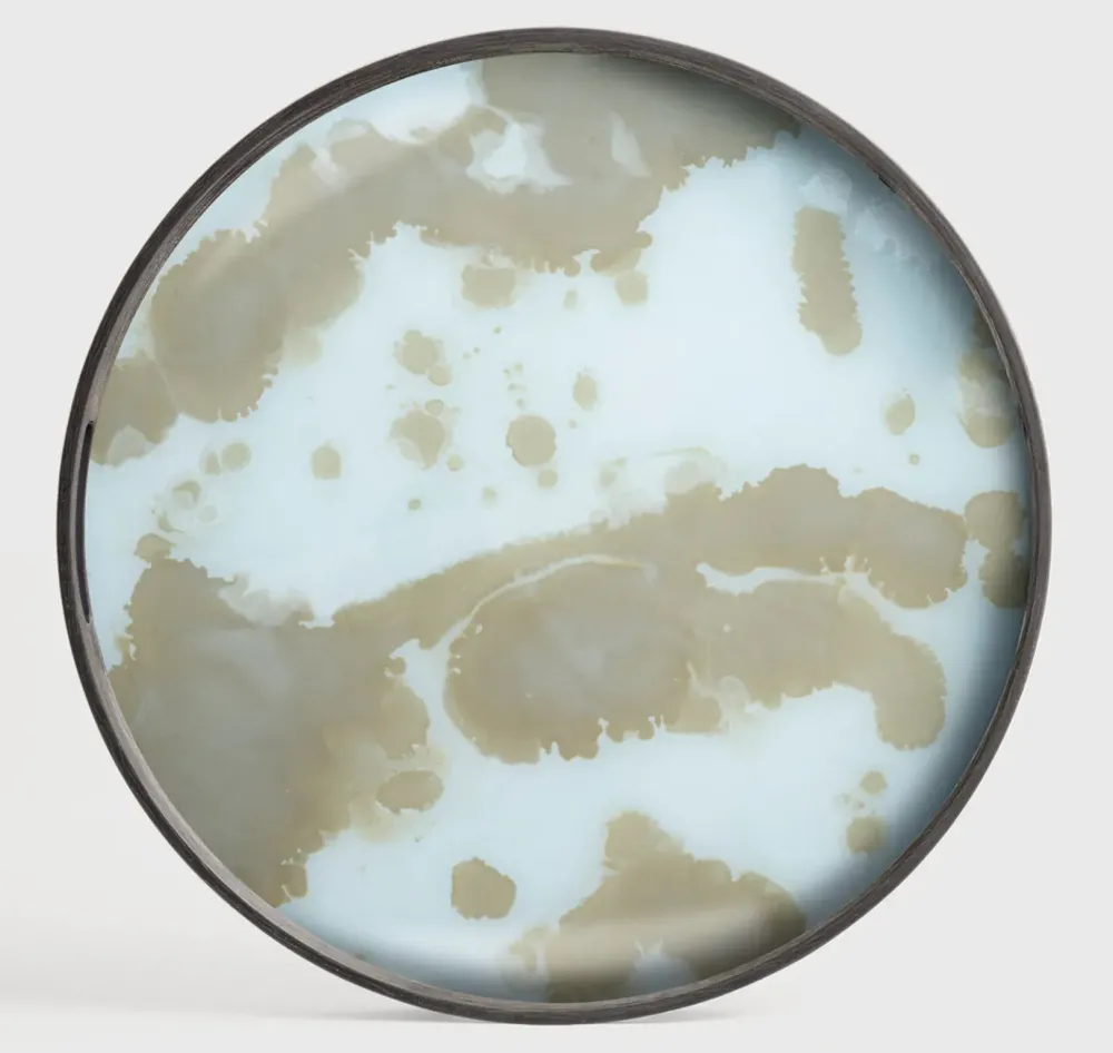 Oggettistica Vassoio in vetro e legno ethnicraft di in offerta^Artigianale Online