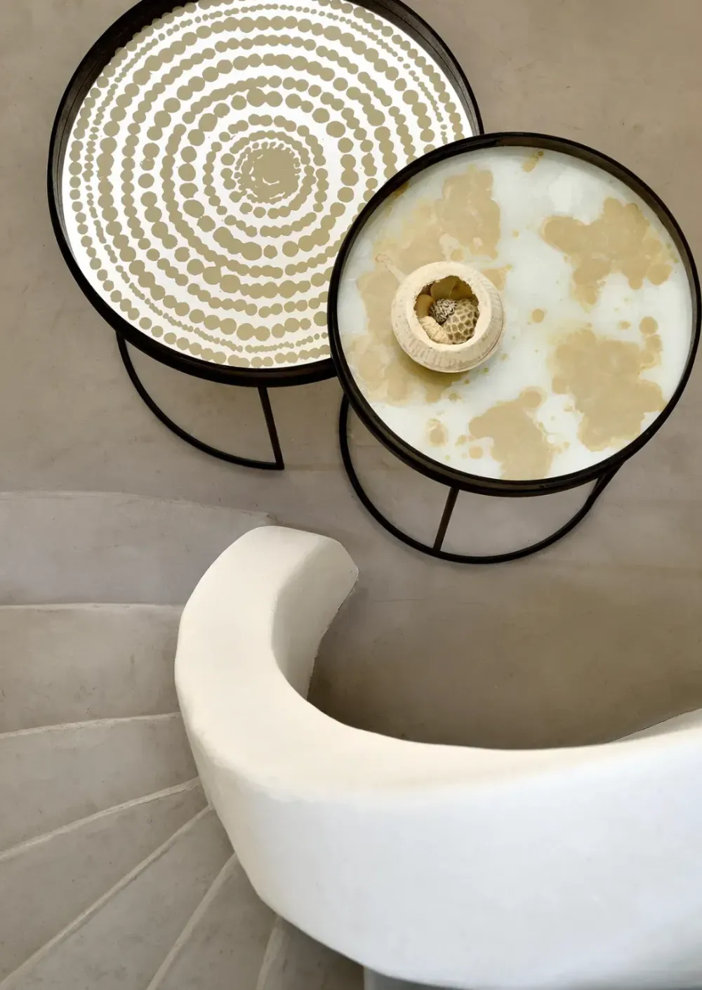 Oggettistica Vassoio in vetro e legno ethnicraft di in offerta^Artigianale Online