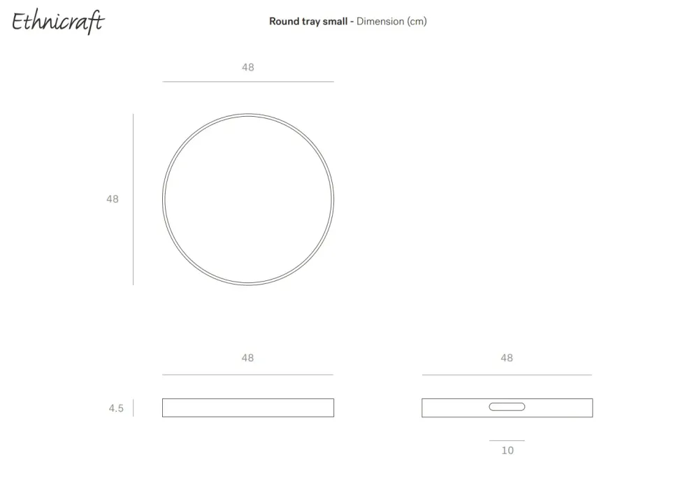 Oggettistica Vassoio in vetro e legno ethnicraft di in offerta^Artigianale Online