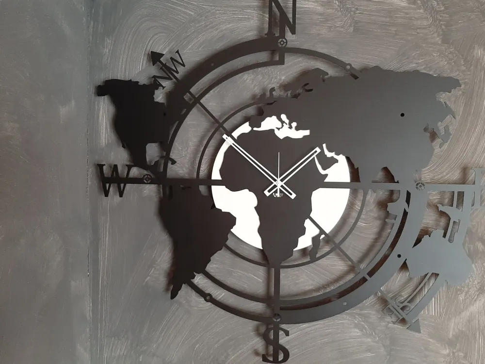 Clearance Orologio planisfero grande in stile moderno a prezzo ribassato Oggettistica