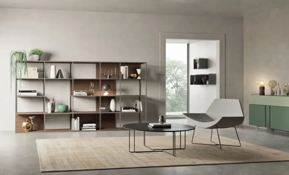 Clearance Outlet : Grafic 04, soggiorno di lusso a prezzi scontati. Pareti Attrezzate