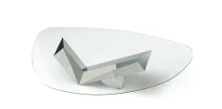 Cattelan Italia Outlet: Tavolo , piano in vetro sagomato. Prezzo imbattibile!- Tavoli