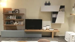 Tomasella Parete attrezzata A064 in laccato opaco a prezzo Outlet- Pareti Attrezzate