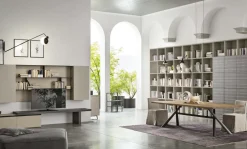 Parete attrezzata A111 in laminato materico in Offerta Outlet^Tomasella Discount