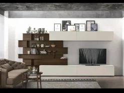 Online Parete attrezzata A062 in stile moderno a prezzo ribassato Pareti Attrezzate