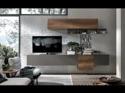 Tomasella Parete attrezzata A017 in stile moderno a prezzo scontato- Soggiorni Completi