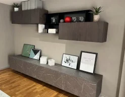 New Parete attrezzata Asia in stile moderno a prezzo scontato Pareti Attrezzate