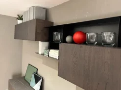 New Parete attrezzata Asia in stile moderno a prezzo scontato Pareti Attrezzate