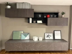 New Parete attrezzata Asia in stile moderno a prezzo scontato Pareti Attrezzate