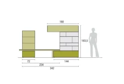 Online Parete attrezzata Atlante skt35 di scontata del 30% Pareti Attrezzate