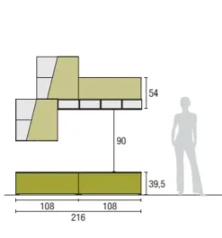 Parete attrezzata Atlante skt2 di scontata del 30%^Tomasella Hot