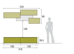 Tomasella Parete attrezzata Atlante skt5 in stile design a prezzo scontato- Pareti Attrezzate