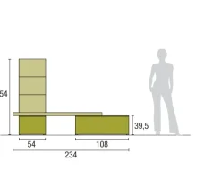 Parete attrezzata Atlante SKT6 scontata del 30%^Tomasella Sale