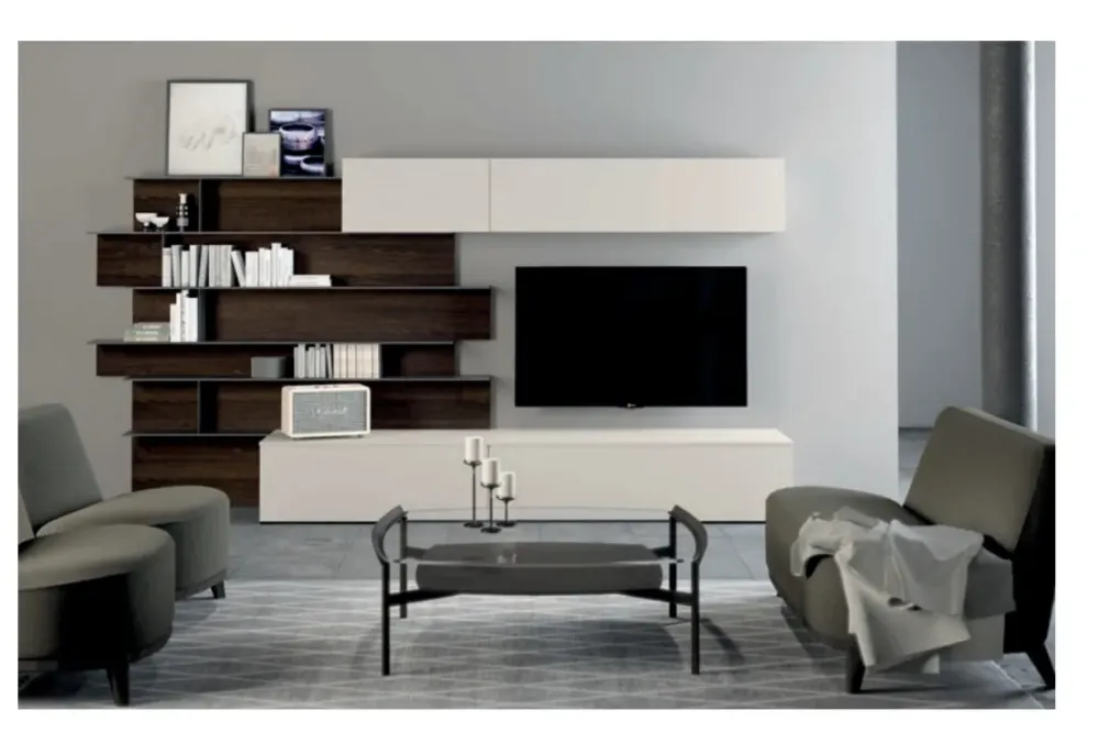 Tomasella Parete attrezzata Atlante skt37 in stile design a prezzo scontato- Pareti Attrezzate