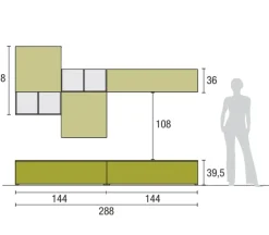 Parete attrezzata Atlante skt14 di in OFFERTA OUTLET^Tomasella