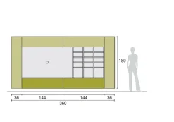 Parete attrezzata Atlante skt43 della firma con un ribasso esclusivo^Tomasella Best