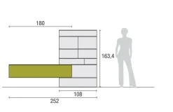 Tomasella Parete attrezzata Atlante SKT7 scontata del 30%- Librerie