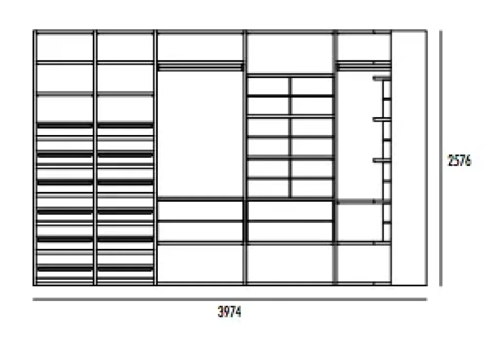 Parete attrezzata Cabina armadio lux mb di in OFFERTA OUTLET^Md work Outlet