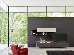 Sangiacomo Parete attrezzata Ceramica 4 in stile moderno a prezzo ribassato- Pareti Attrezzate