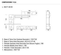 Modo 10 Parete attrezzata Collezione decor  di in OFFERTA OUTLET- Pareti Attrezzate