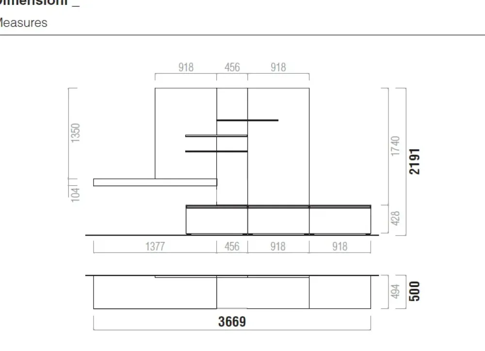 Hot Parete attrezzata Composizione soggiorno lara 0019 di scontata del 33% Pareti Attrezzate