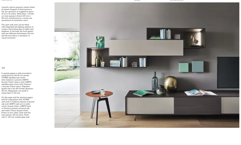 Sangiacomo Parete attrezzata Composizione lampo della firma con uno sconto esclusivo- Pareti Attrezzate