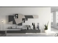 Favero Parete attrezzata Composziione disegual - 3rf 1340 in stile moderno a prezzo ribassato- Pareti Attrezzate