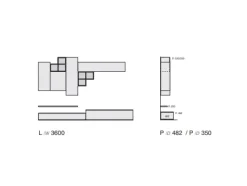 Favero Parete attrezzata Composziione disegual - 3rf 1340 in stile moderno a prezzo ribassato- Pareti Attrezzate
