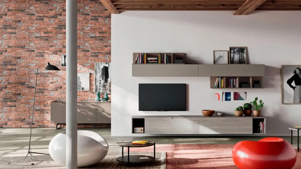 Best Parete attrezzata Day 17 soggiorno di in OFFERTA OUTLET Pareti Attrezzate