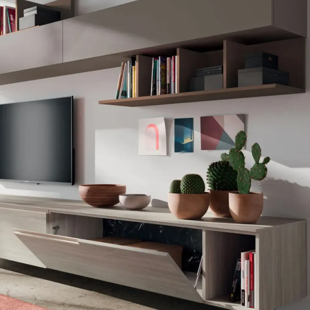 Best Parete attrezzata Day 17 soggiorno di in OFFERTA OUTLET Pareti Attrezzate