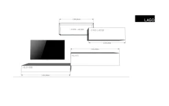 Parete attrezzata 36e8 tv in stile design a prezzo ribassato^Lago Sale