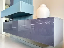 Parete attrezzata Entrata blu con specchio di scontata del 35%^Mobilgam Online