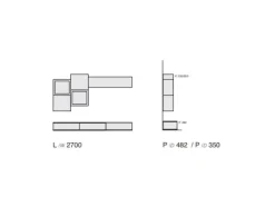 Parete attrezzata Composizione glamour social - 3RF 1255_A^Favero New