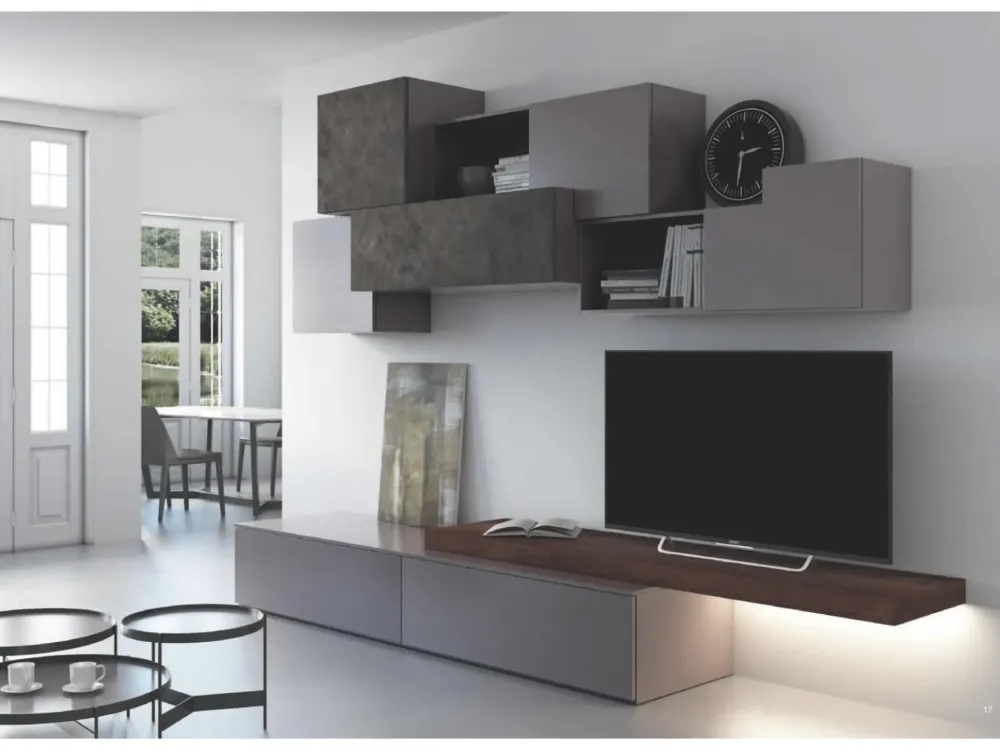 Favero Parete attrezzata cod. 3RF1435- Soggiorni Completi