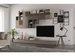 Parete attrezzata Composizione 5cento - 3RF 1095_A^Favero Discount