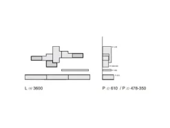 Favero Parete attrezzata 3RF 1350- Pareti Attrezzate