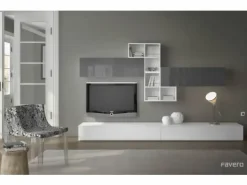 Favero Parete attrezzata Composizione Riflessi - Basic 3RF 1205- Pareti Attrezzate