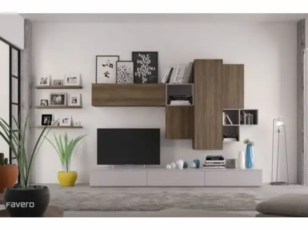 Favero Parete attrezzata cod. 3RF 1165_A- Pareti Attrezzate