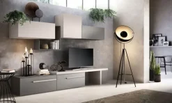 Gierre Mobili Parete attrezzata in laminato materico Abaco a prezzo scontato- Soggiorni Completi