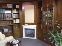 Artigianale Parete attrezzata Hilton in legno in Offerta Outlet- Pareti Attrezzate