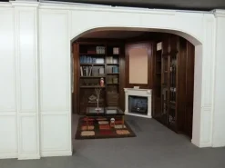 Artigianale Parete attrezzata Hilton in legno in Offerta Outlet- Pareti Attrezzate