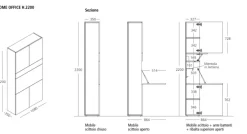 Clei Parete attrezzata Home office 2200 di scontata del 30%- Pareti Attrezzate