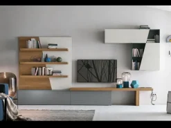 Parete attrezzata in laccato opaco stile moderno A064^Tomasella