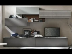 Tomasella Parete attrezzata in laccato opaco stile moderno A069- Pareti Attrezzate