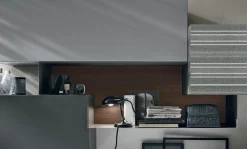 Tomasella Parete attrezzata in laccato opaco stile moderno A069- Pareti Attrezzate