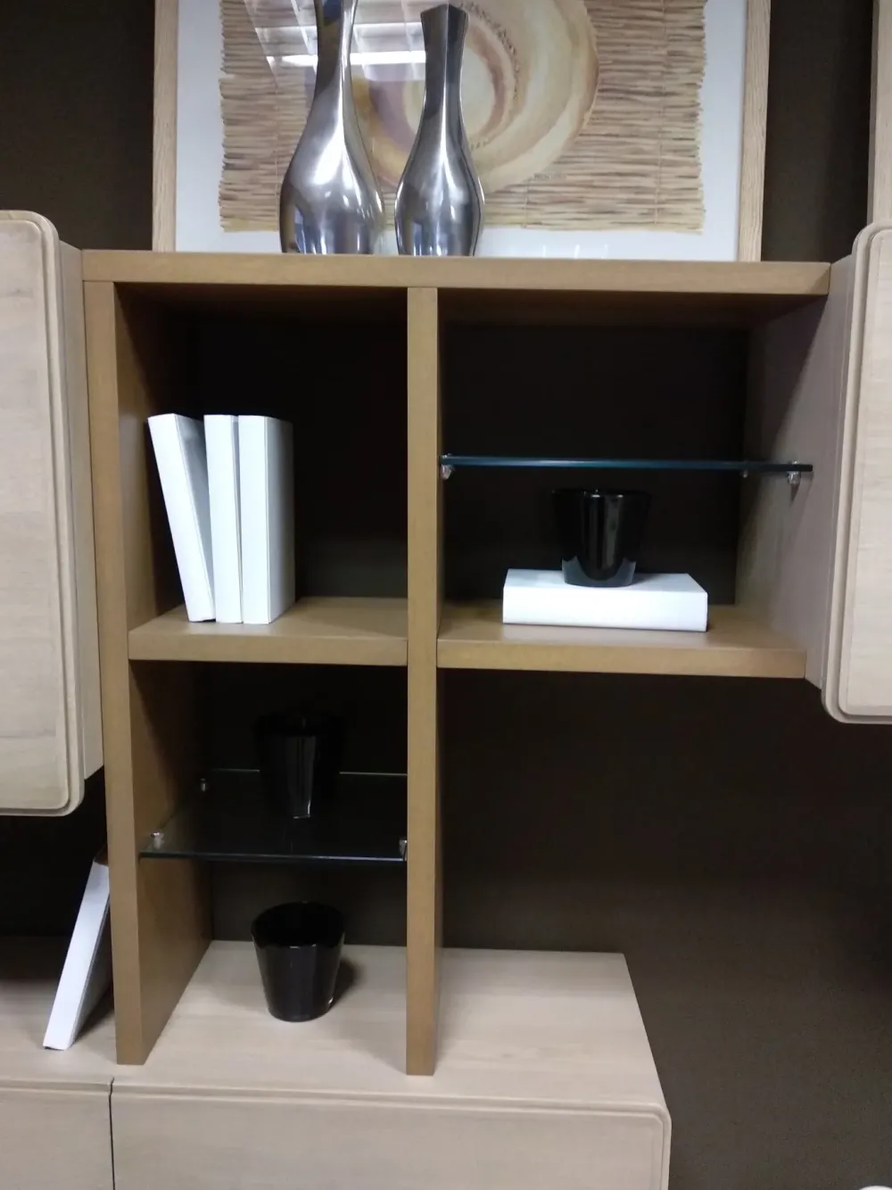 Cantiero Parete attrezzata in legno stile moderno Am 1000- Soggiorni Completi