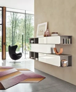 Parete attrezzata in stile moderno L5c14 di a prezzo Outlet^Sangiacomo New