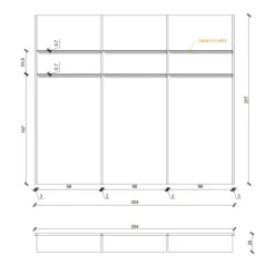Hot Parete attrezzata in stile moderno Parete boiserie di in Offerta Outlet Pareti Attrezzate